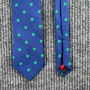 Merona Shamrock Tie Blue Green Clover St Patricks Day Skinny Necktie